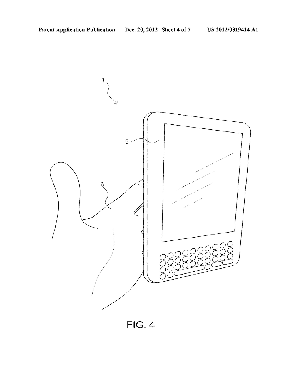 HOLDING AID FOR A PERSONAL, HAND-HELD, TABLET-SHAPED DEVICE AND METHODS OF     USE - diagram, schematic, and image 05