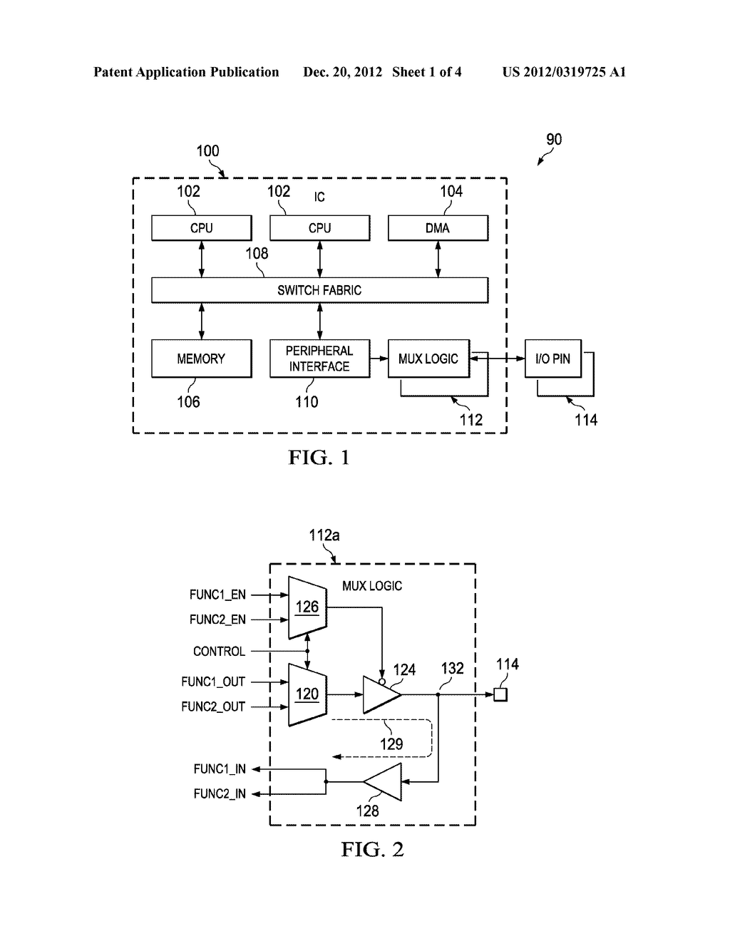 TESTING FOR MULTIPLEXER LOGIC ASSOCIATED WITH A MULTIPLEXED INPUT/OUTPUT     PIN - diagram, schematic, and image 02