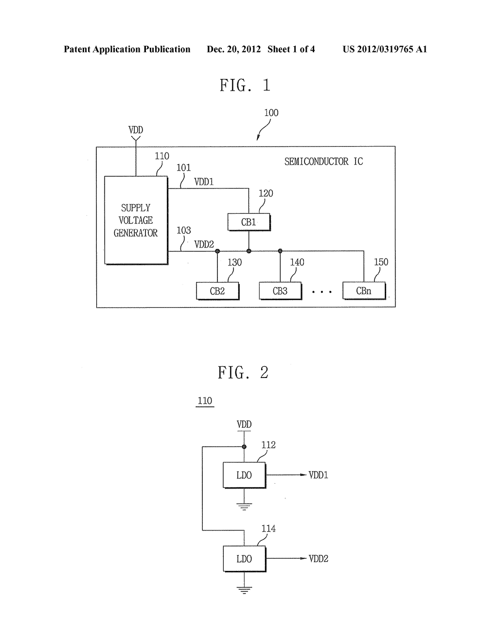 SEMICONDUCTOR INTEGRATED CIRCUIT AND METHOD OF SUPPLYING POWER TO THE SAME - diagram, schematic, and image 02