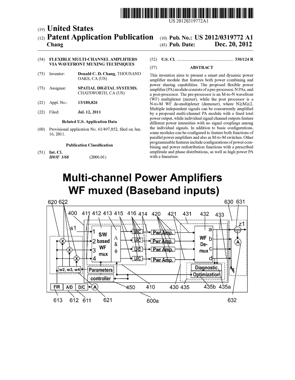 FLEXIBLE MULTI-CHANNEL AMPLIFIERS VIA WAVEFRONT MUXING TECHNIQUES - diagram, schematic, and image 01