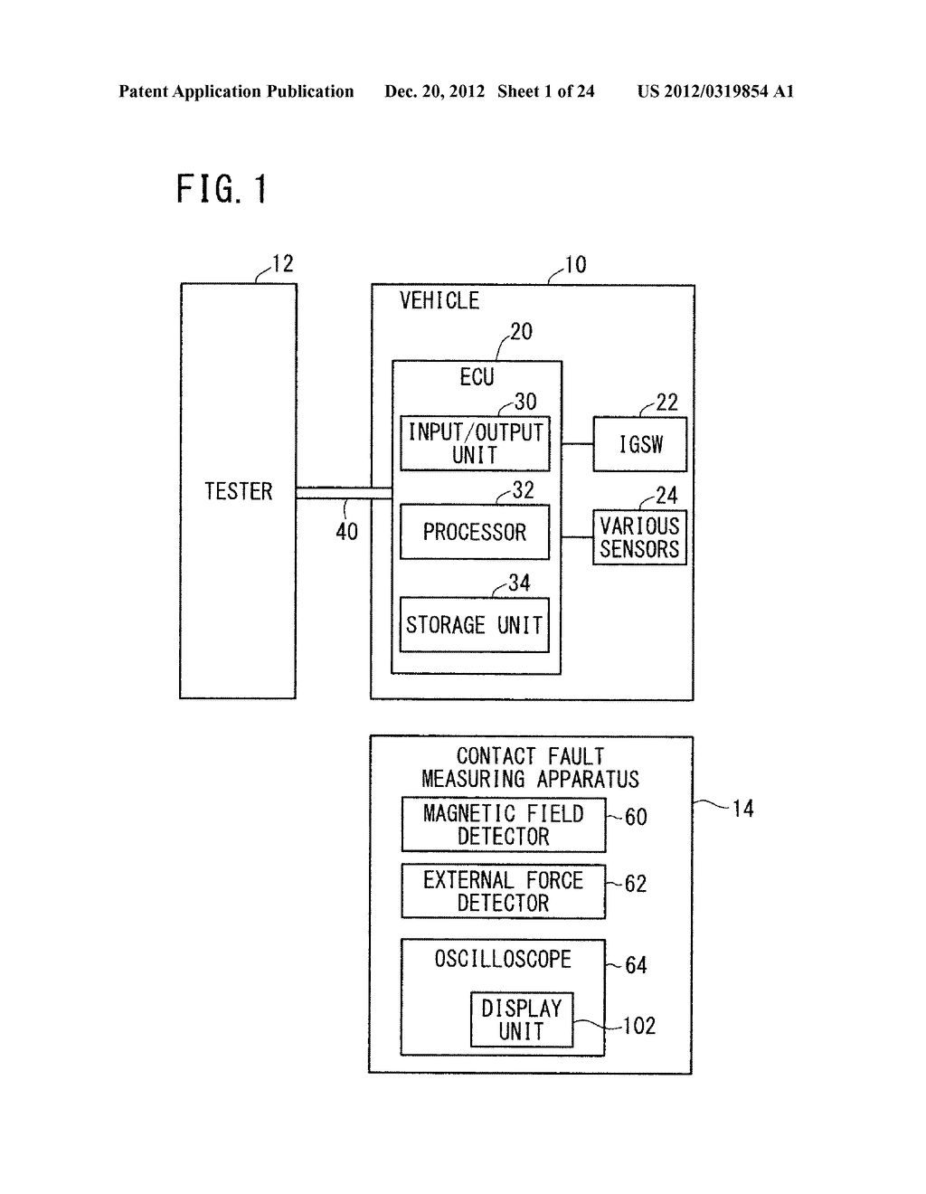 METHOD OF MEASURING CONTACT FAILURE AND CONTACT FAILURE MEASURING DEVICE - diagram, schematic, and image 02
