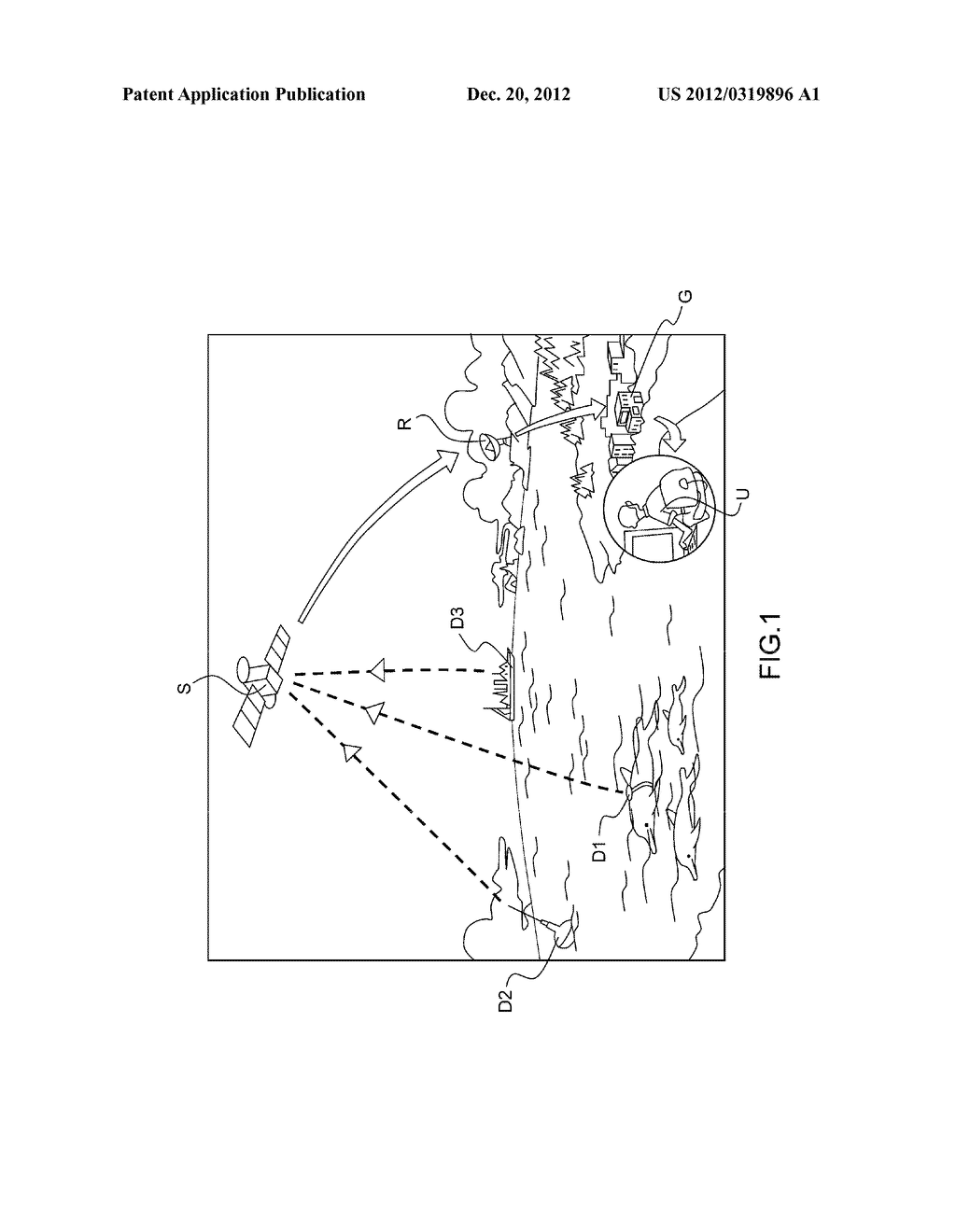 GEOLOCATION SYSTEM AND METHOD HYBRIDIZING A SATELLITE NAVIGATION SYSTEM     AND A DATA COLLECTION SYSTEM - diagram, schematic, and image 02