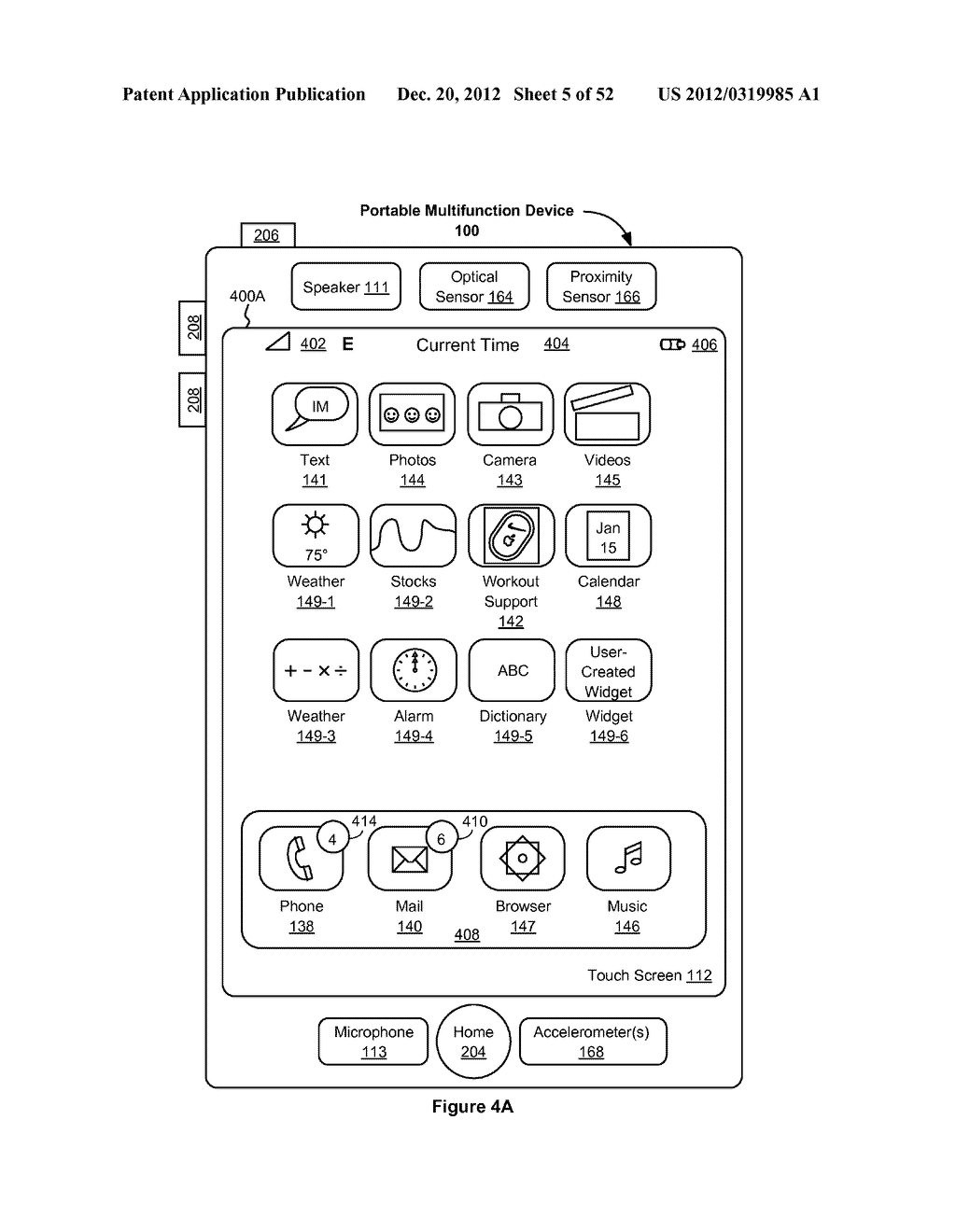 Portable Touch Screen Device, Method, and Graphical User Interface for     Using Emoji Characters While in a Locked Mode - diagram, schematic, and image 06