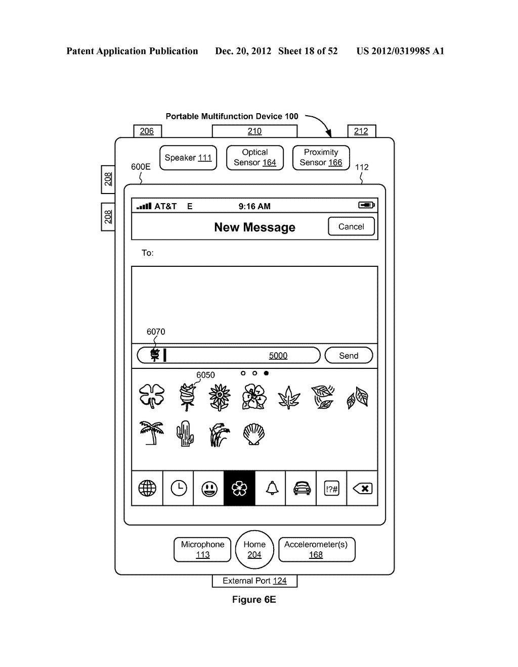 Portable Touch Screen Device, Method, and Graphical User Interface for     Using Emoji Characters While in a Locked Mode - diagram, schematic, and image 19