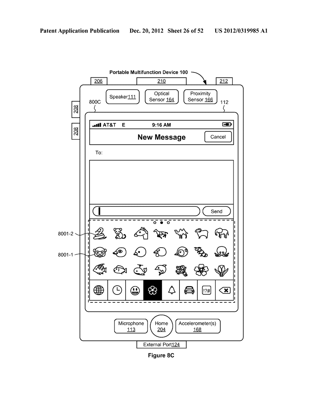 Portable Touch Screen Device, Method, and Graphical User Interface for     Using Emoji Characters While in a Locked Mode - diagram, schematic, and image 27