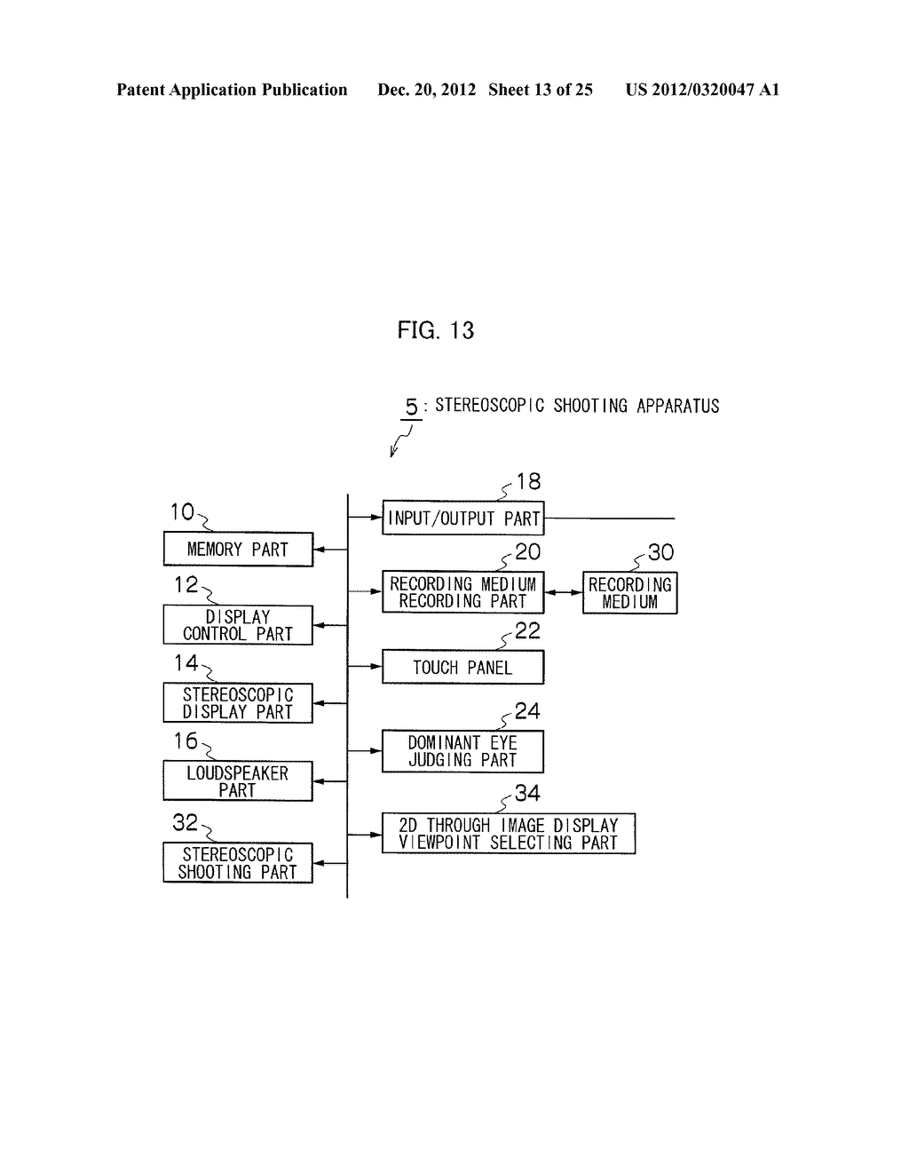 STEREOSCOPIC DISPLAY APPARATUS AND STEREOSCOPIC SHOOTING APPARATUS,     DOMINANT EYE JUDGING METHOD AND DOMINANT EYE JUDGING PROGRAM FOR USE     THEREIN, AND RECORDING MEDIUM - diagram, schematic, and image 14