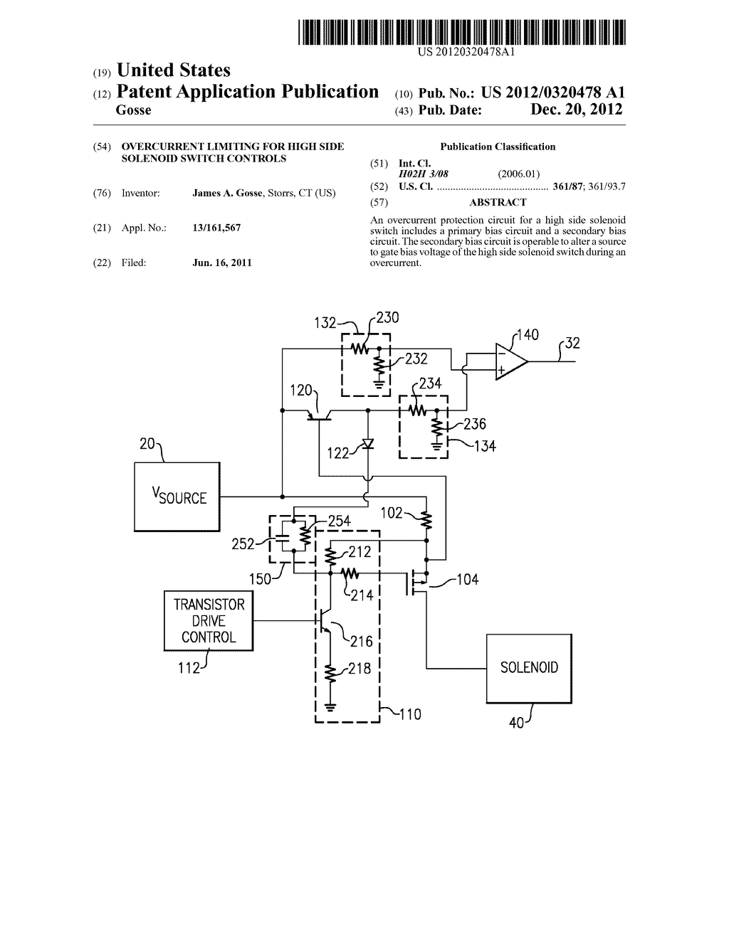 OVERCURRENT LIMITING FOR HIGH SIDE SOLENOID SWITCH CONTROLS - diagram, schematic, and image 01