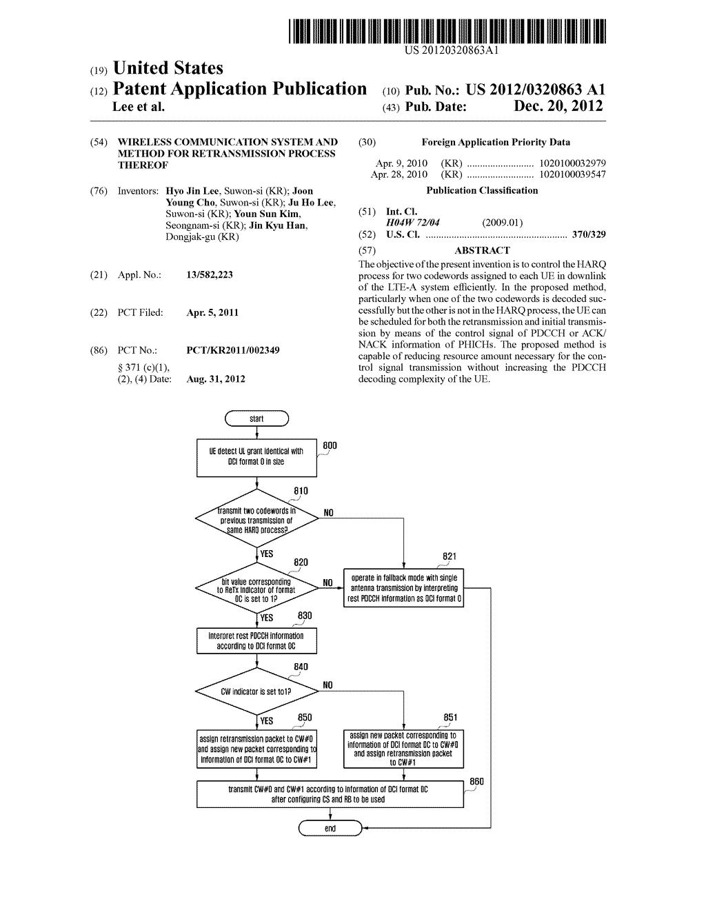 WIRELESS COMMUNICATION SYSTEM AND METHOD FOR RETRANSMISSION PROCESS     THEREOF - diagram, schematic, and image 01