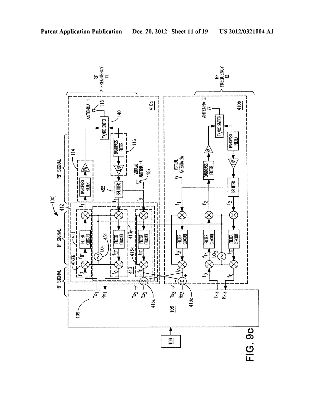 SYSTEM AND METHOD FOR FREQUENCY OFFSETTING OF INFORMATION COMMUNICATED IN     MIMO-BASED WIRELESS NETWORKS - diagram, schematic, and image 12