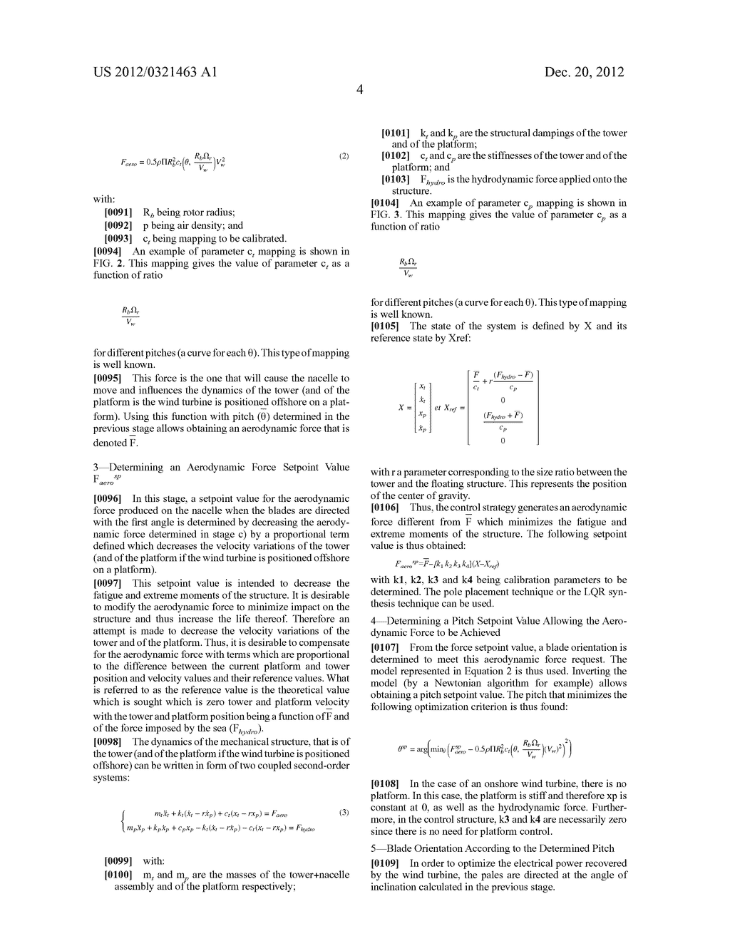 METHOD OF OPTIMIZING THE POWER RECOVERED BY A WIND TURBINE BY REDUCING THE     MECHANICAL IMPACT ON THE STRUCTURE - diagram, schematic, and image 10