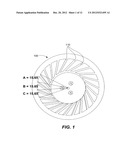 CENTRIFUGAL BLOWER WITH ASYMMETRIC BLADE SPACING diagram and image