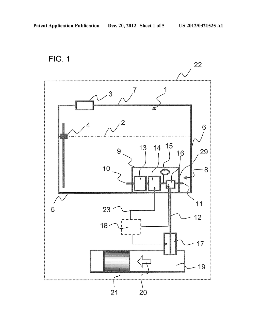 APPARATUS HAVING A TANK AND A DELIVERY UNIT FOR REDUCING AGENT - diagram, schematic, and image 02