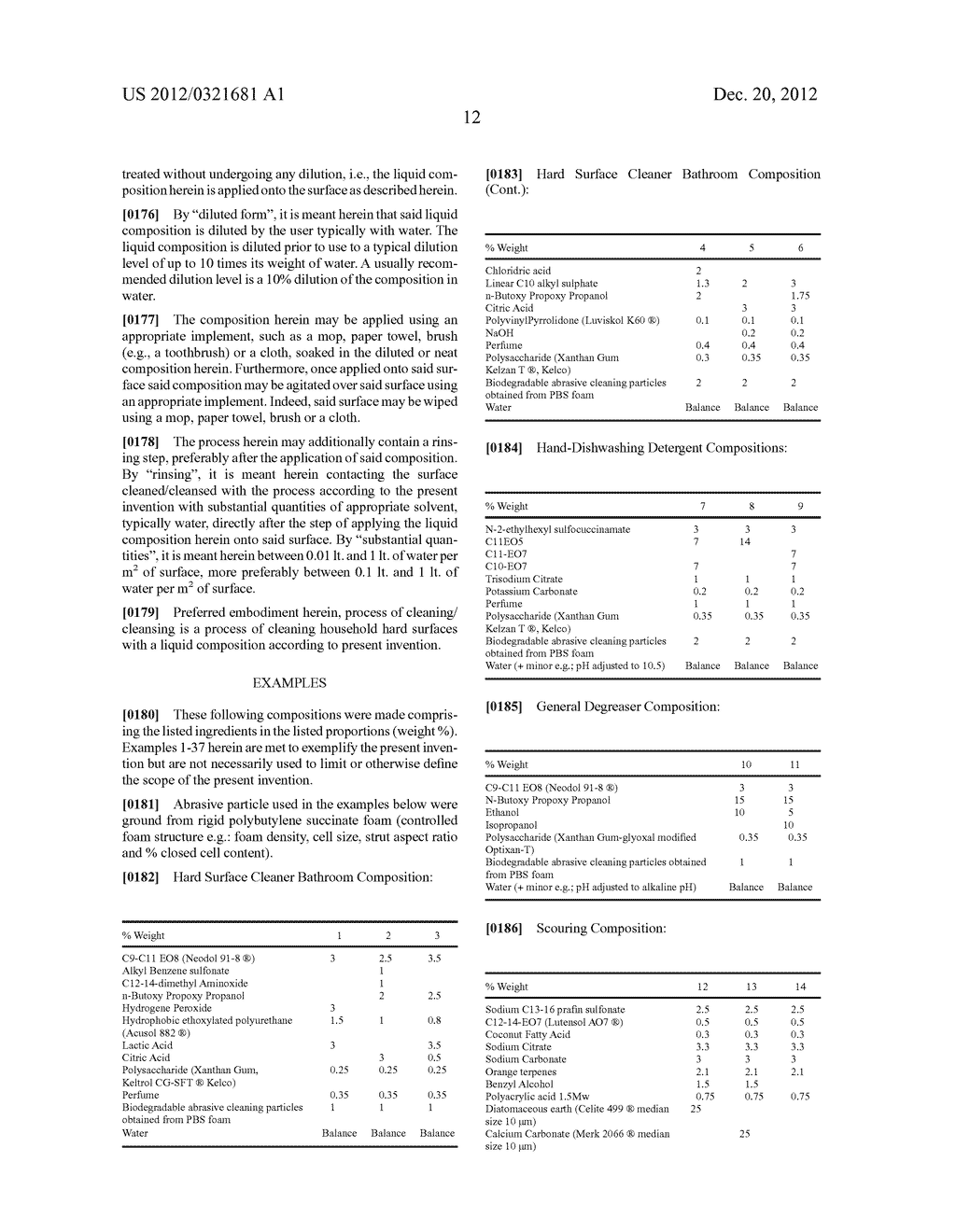 LIQUID CLEANING AND/OR CLEANSING COMPOSITION - diagram, schematic, and image 14