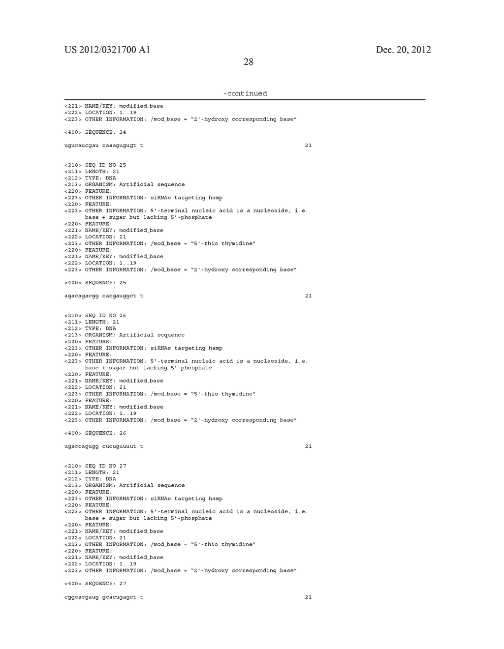 Compositions And Methods For Inhibiting Expression Of The HAMP Gene - diagram, schematic, and image 38