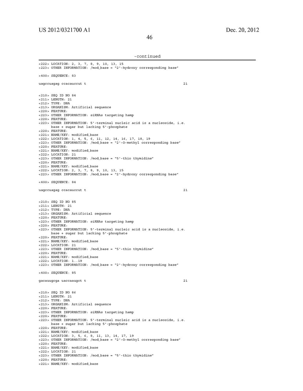 Compositions And Methods For Inhibiting Expression Of The HAMP Gene - diagram, schematic, and image 56