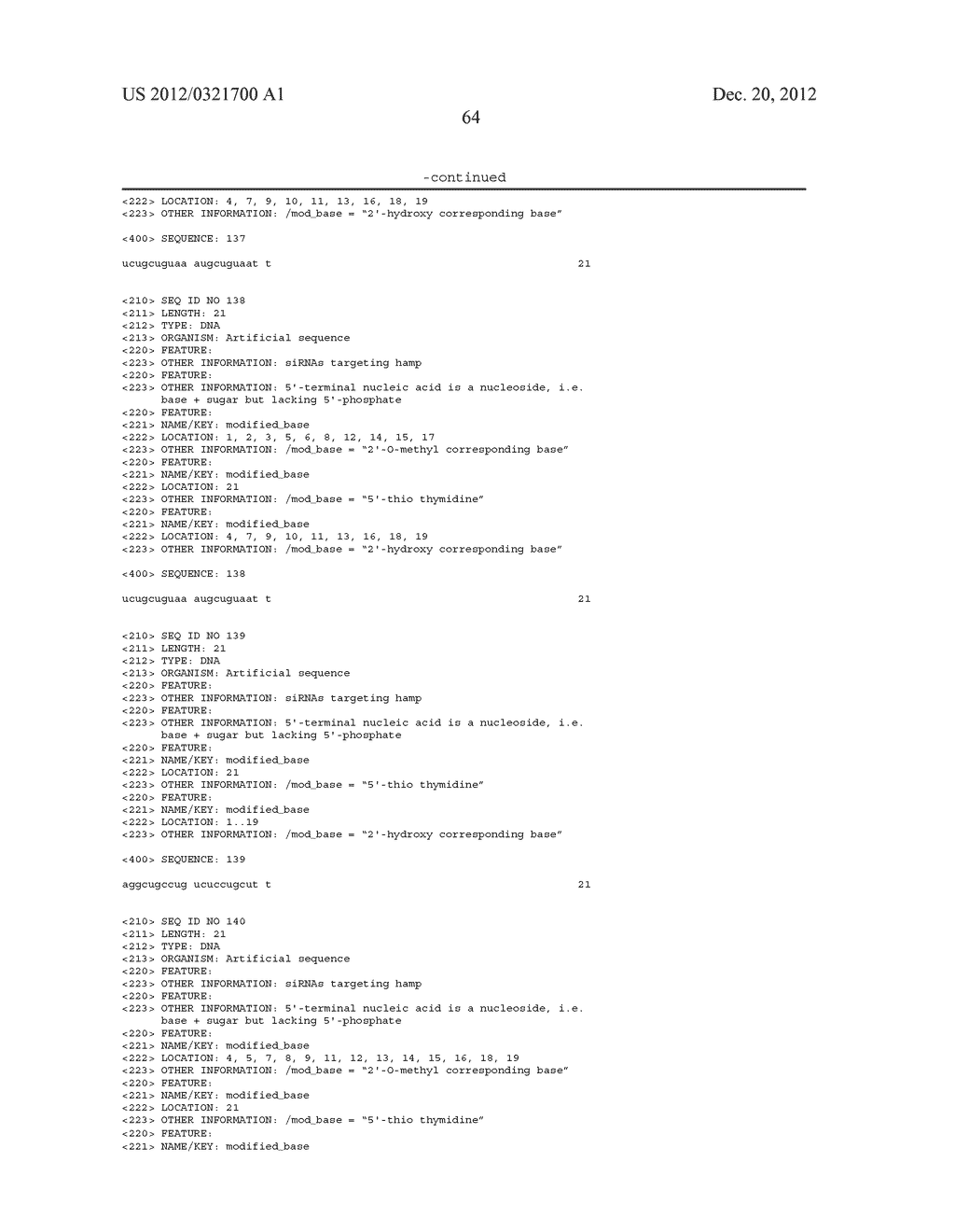 Compositions And Methods For Inhibiting Expression Of The HAMP Gene - diagram, schematic, and image 74