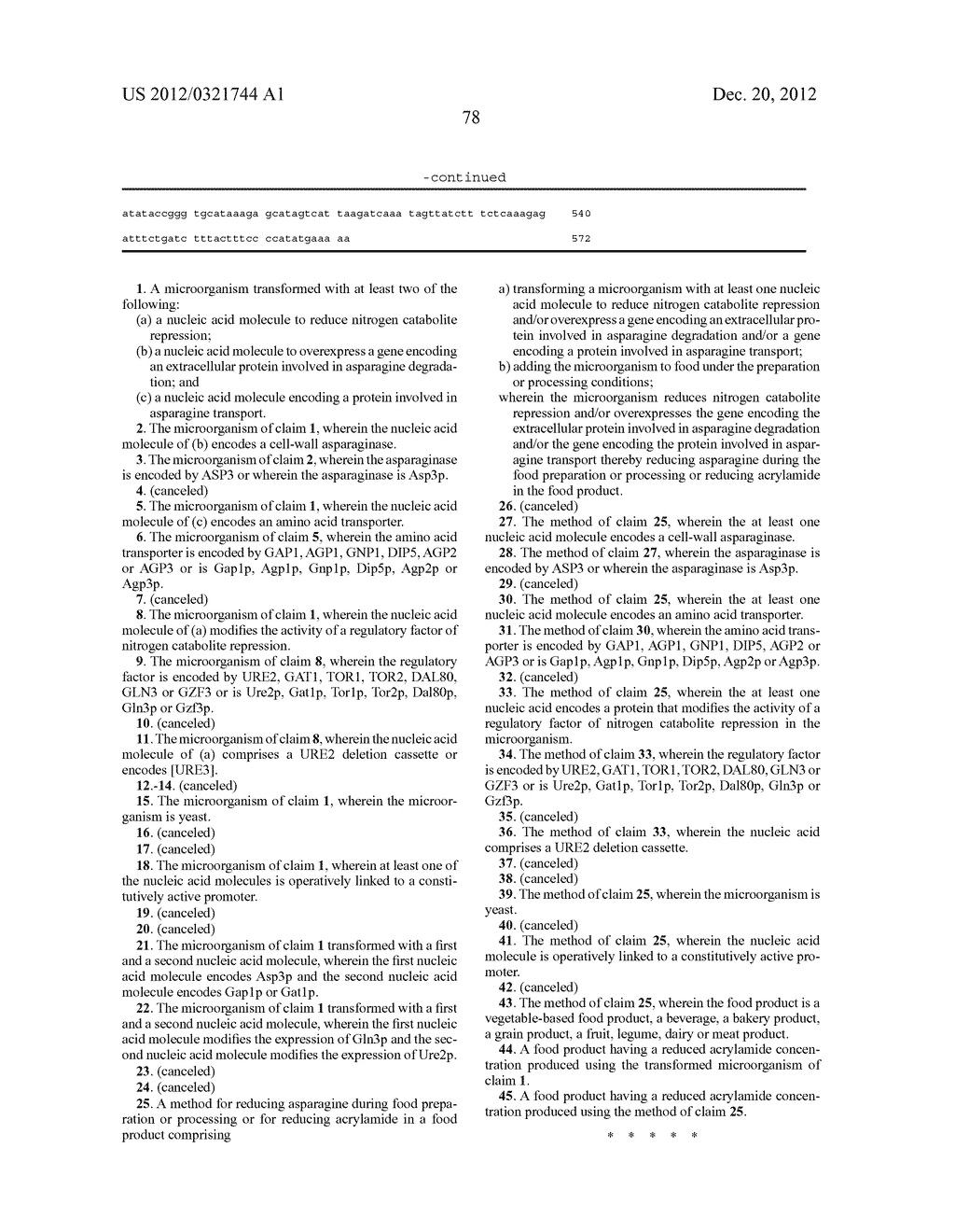 FUNCTIONAL ENHANCEMENT OF MICROORGANISMS TO MINIMIZE PRODUCTION OF     ACRYLAMIDE - diagram, schematic, and image 94