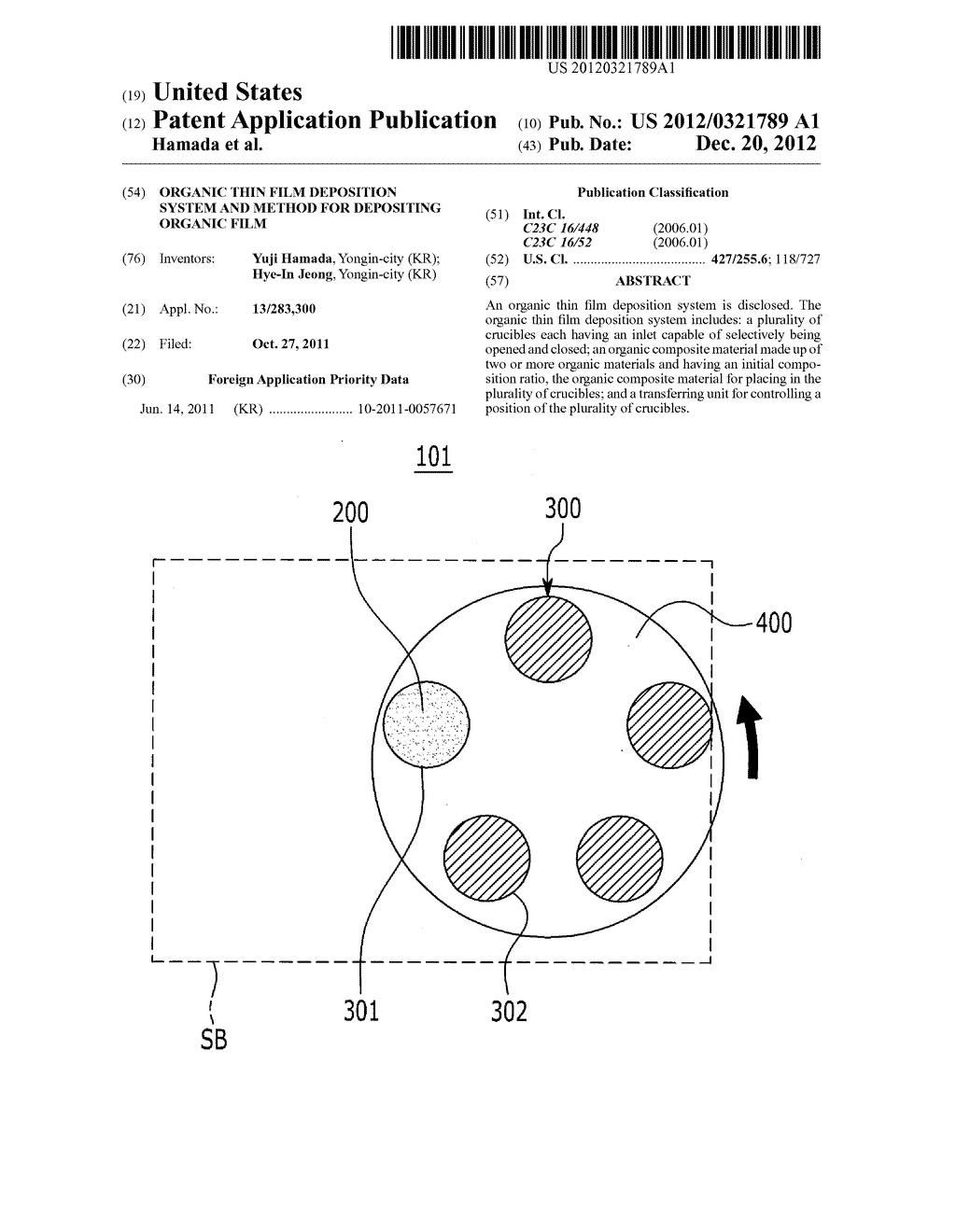 ORGANIC THIN FILM DEPOSITION SYSTEM AND METHOD FOR DEPOSITING ORGANIC FILM - diagram, schematic, and image 01