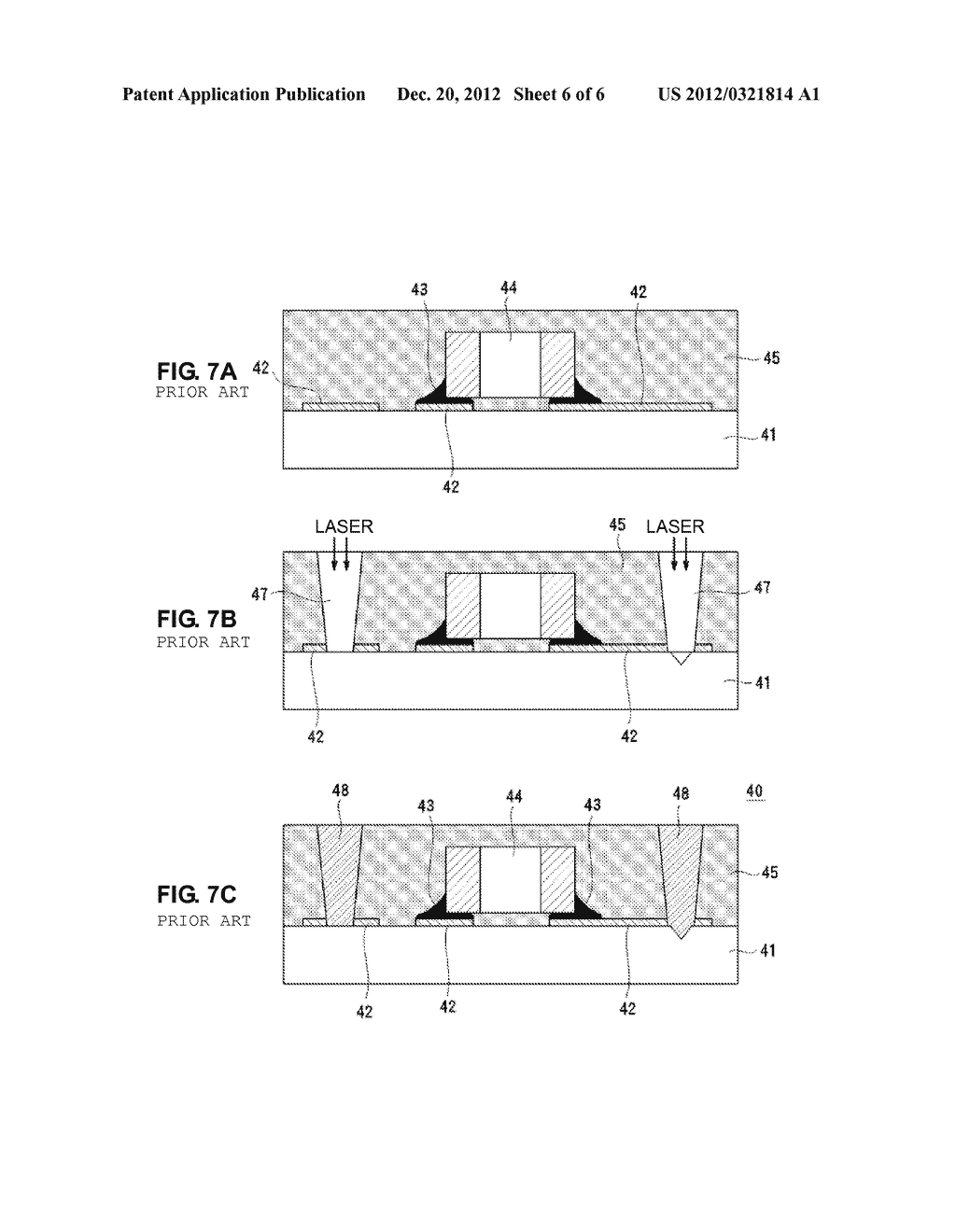 METHOD OF FORMING HOLE FOR INTERLAYER CONNECTION CONDUCTOR, METHOD OF     PRODUCING RESIN SUBSTRATE AND COMPONENT-INCORPORATED SUBSTRATE, AND RESIN     SUBSTRATE AND COMPONENT-INCORPORATED SUBSTRATE - diagram, schematic, and image 07