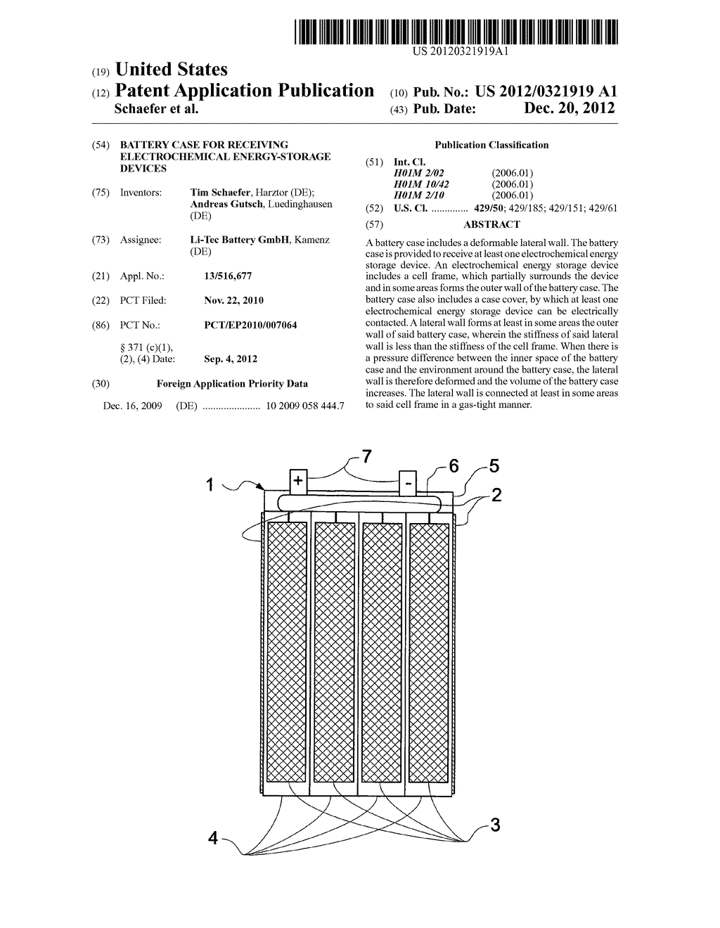 BATTERY CASE FOR RECEIVING ELECTROCHEMICAL ENERGY-STORAGE DEVICES - diagram, schematic, and image 01