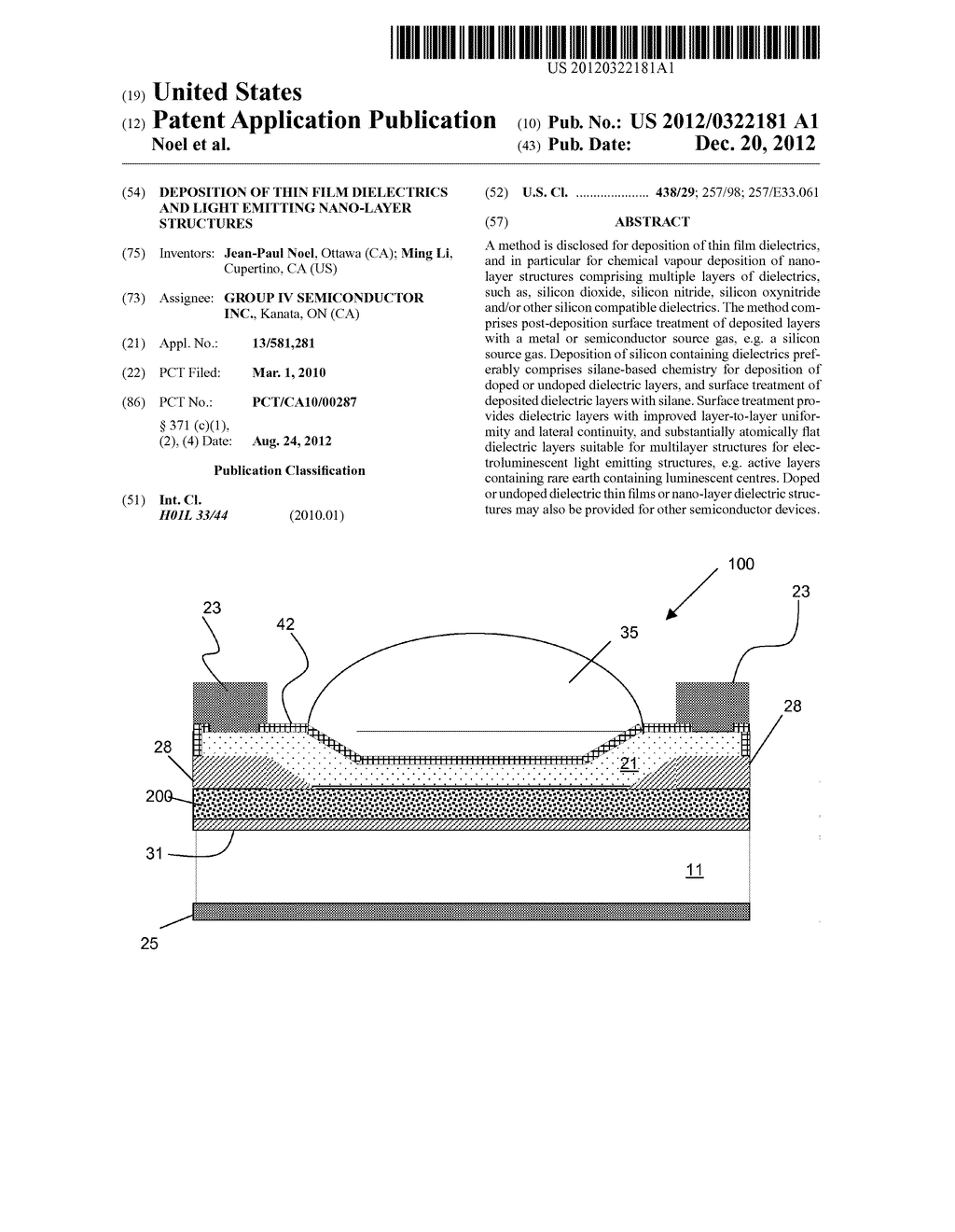 DEPOSITION OF THIN FILM DIELECTRICS AND LIGHT EMITTING NANO-LAYER     STRUCTURES - diagram, schematic, and image 01