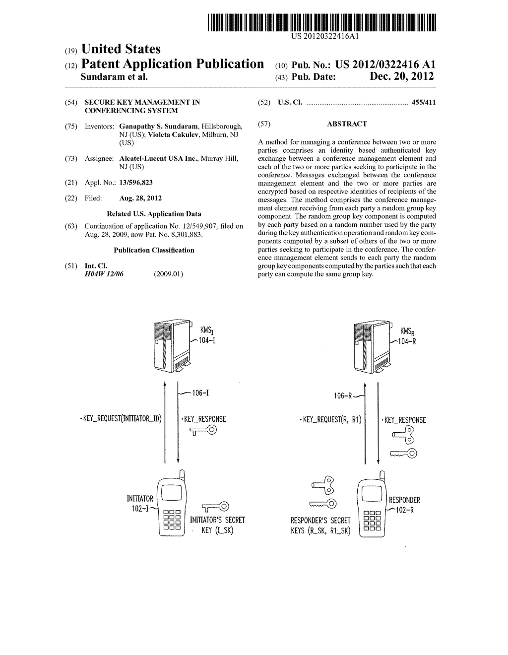 SECURE KEY MANAGEMENT IN CONFERENCING SYSTEM - diagram, schematic, and image 01