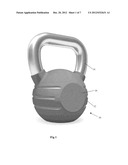 KETTLEBELL AND METHOD OF MANUFACTURING A KETTLEBELL diagram and image