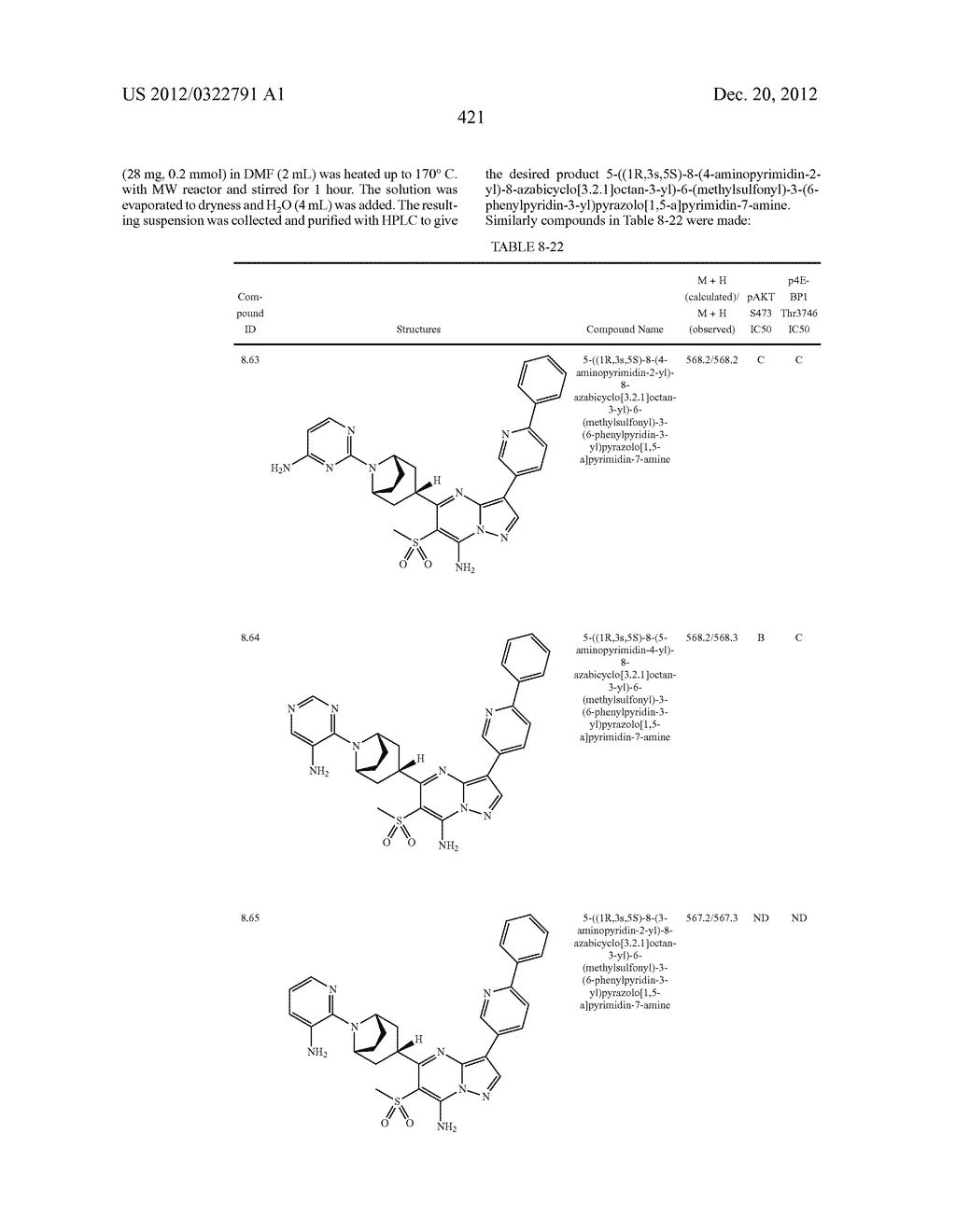 PYRAZOLO[1,5-a]PYRIMIDINE COMPOUNDS AS mTOR INHIBITORS - diagram, schematic, and image 422