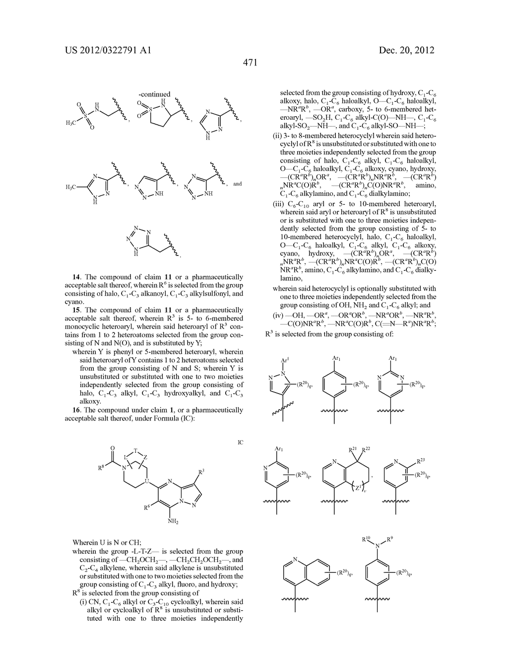 PYRAZOLO[1,5-a]PYRIMIDINE COMPOUNDS AS mTOR INHIBITORS - diagram, schematic, and image 472