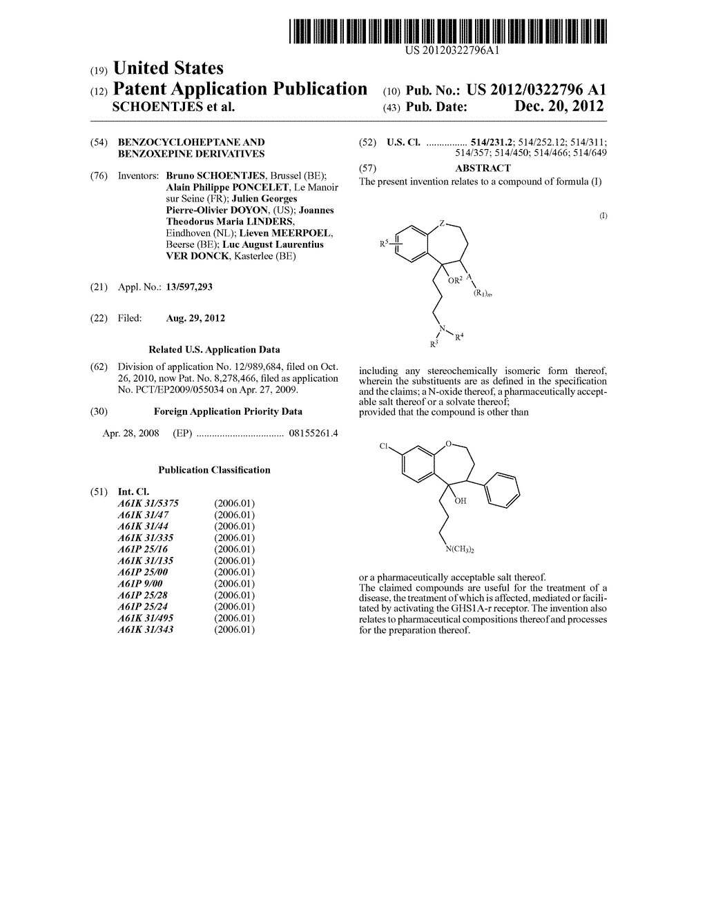 BENZOCYCLOHEPTANE AND BENZOXEPINE DERIVATIVES - diagram, schematic, and image 01