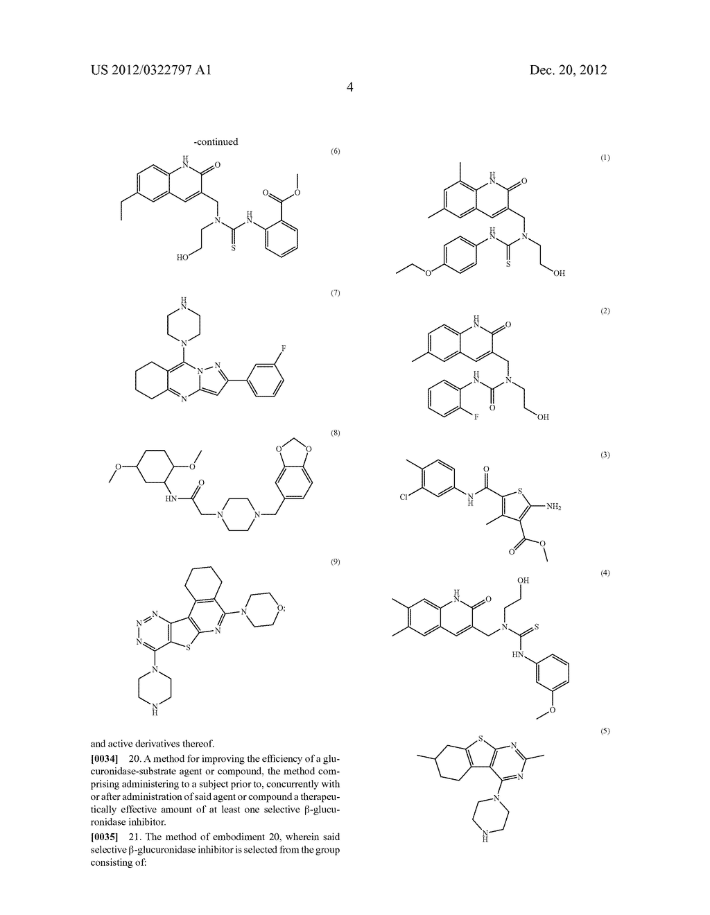 SELECTIVE BETA-GLUCURONIDASE INHIBITORS AS A TREATMENT FOR SIDE EFFECTS OF     CAMPTOTHECIN ANTINEOPLASTIC AGENTS - diagram, schematic, and image 27