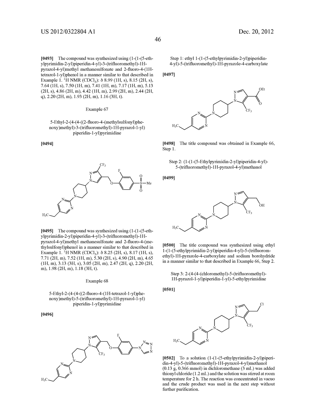 N-LINKED HETEROCYCLIC RECEPTOR AGONISTS FOR THE TREATMENT OF DIABETES AND     METABOLIC DISORDERS - diagram, schematic, and image 49