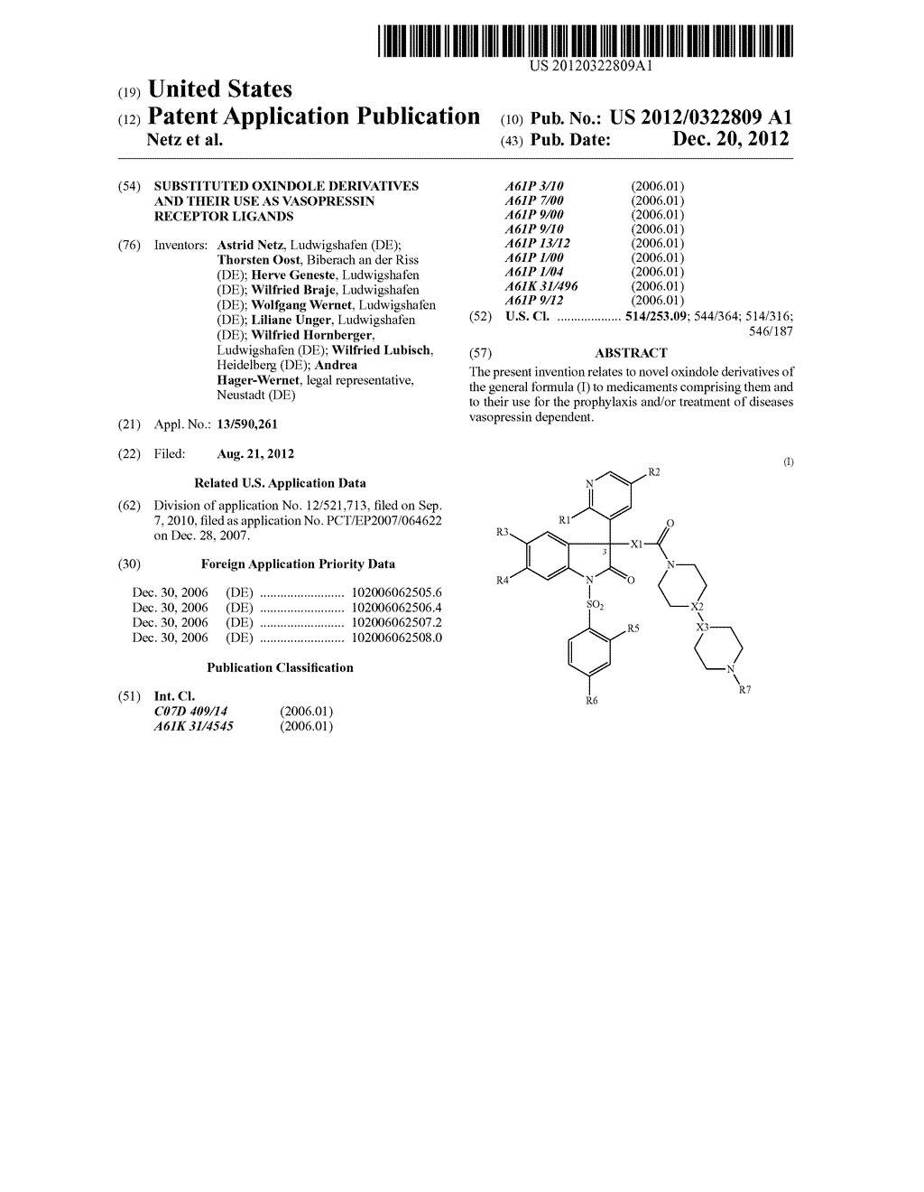 SUBSTITUTED OXINDOLE DERIVATIVES AND THEIR USE AS VASOPRESSIN RECEPTOR     LIGANDS - diagram, schematic, and image 01