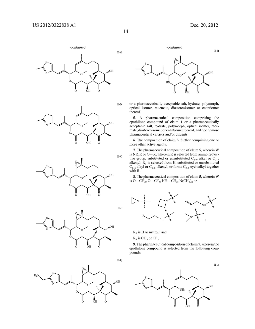 Epothilone Compounds, Preparation Method and Use Thereof - diagram, schematic, and image 19