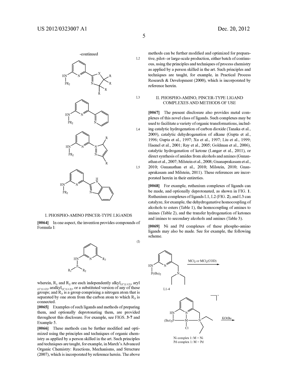 PHOSPHO-AMINO PINCER-TYPE LIGANDS AND CATALYTIC METAL COMPLEXES THEREOF - diagram, schematic, and image 13