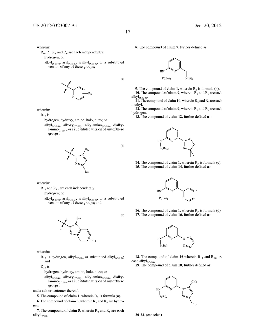 PHOSPHO-AMINO PINCER-TYPE LIGANDS AND CATALYTIC METAL COMPLEXES THEREOF - diagram, schematic, and image 25