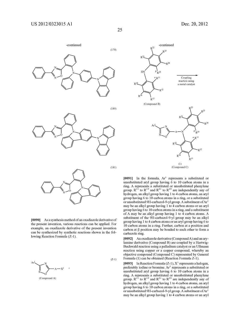 Oxadiazole Derivative, Light-Emitting Element Material, Light-Emitting     Element, Light-Emitting Device, and Electronic Device - diagram, schematic, and image 59