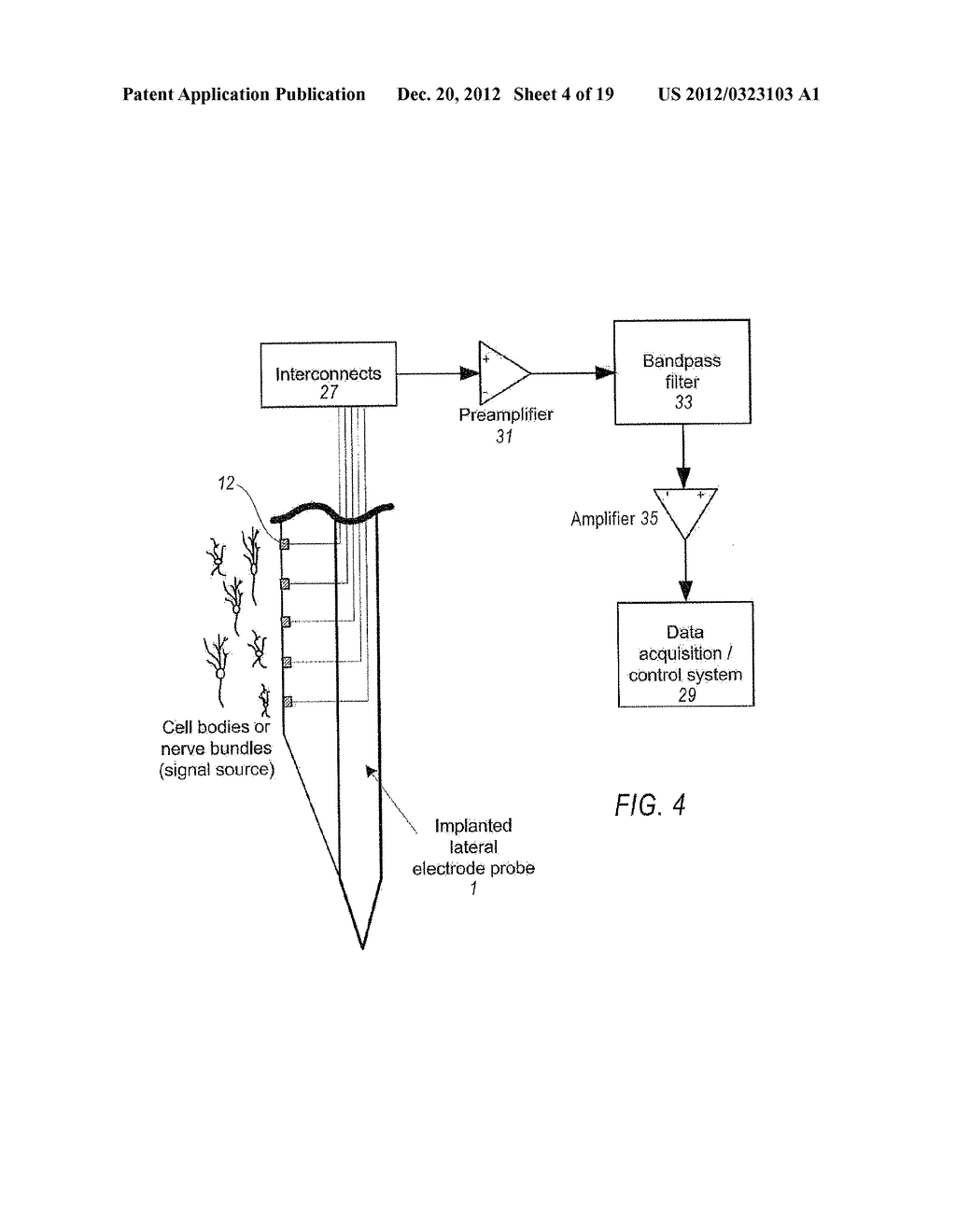 MICROELECTRODE WITH LATERALLY EXTENDING PLATFORM FOR REDUCTION OF TISSUE     ENCAPSULATION - diagram, schematic, and image 05