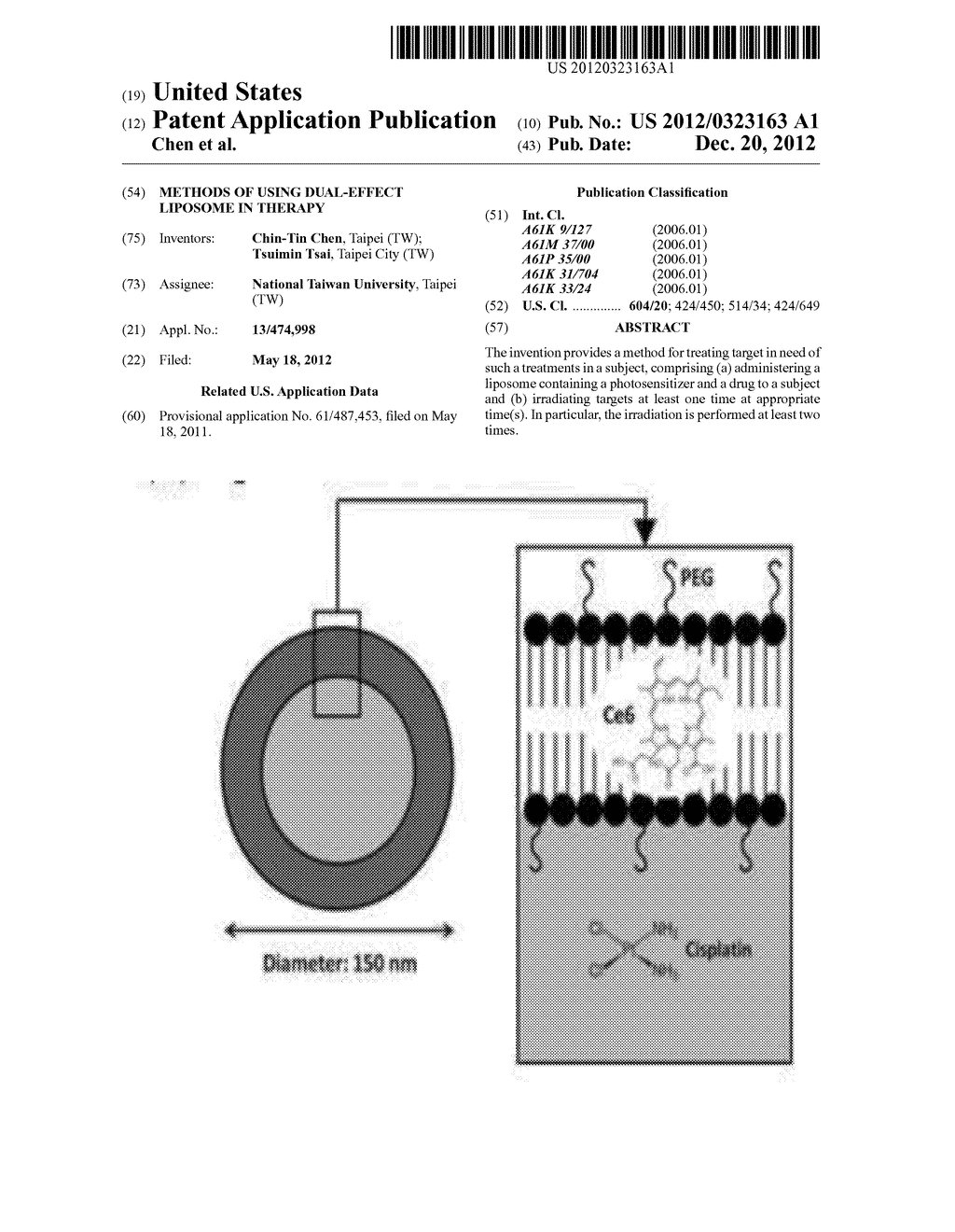 METHODS OF USING DUAL-EFFECT LIPOSOME IN THERAPY - diagram, schematic, and image 01