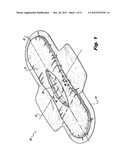 ABSORBENT ARTICLE INCLUDING AN  ABSORBENT CORE LAYER HAVING A MATERIAL     FREE ZONE AND A TRANSFER LAYER ARRANGED BELOW THE ABSORBENT CORE LAYER diagram and image