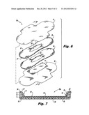 ABSORBENT ARTICLE INCLUDING AN  ABSORBENT CORE LAYER HAVING A MATERIAL     FREE ZONE AND A TRANSFER LAYER ARRANGED BELOW THE ABSORBENT CORE LAYER diagram and image