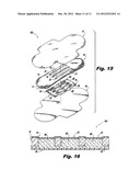 ABSORBENT ARTICLE INCLUDING AN  ABSORBENT CORE LAYER HAVING A MATERIAL     FREE ZONE AND A TRANSFER LAYER ARRANGED BELOW THE ABSORBENT CORE LAYER diagram and image