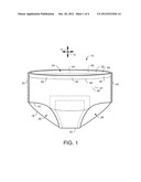 DISPOSABLE ABSORBENT GARMENT HAVING COLORED FACINGS AND INTEGRAL WAISTBAND diagram and image