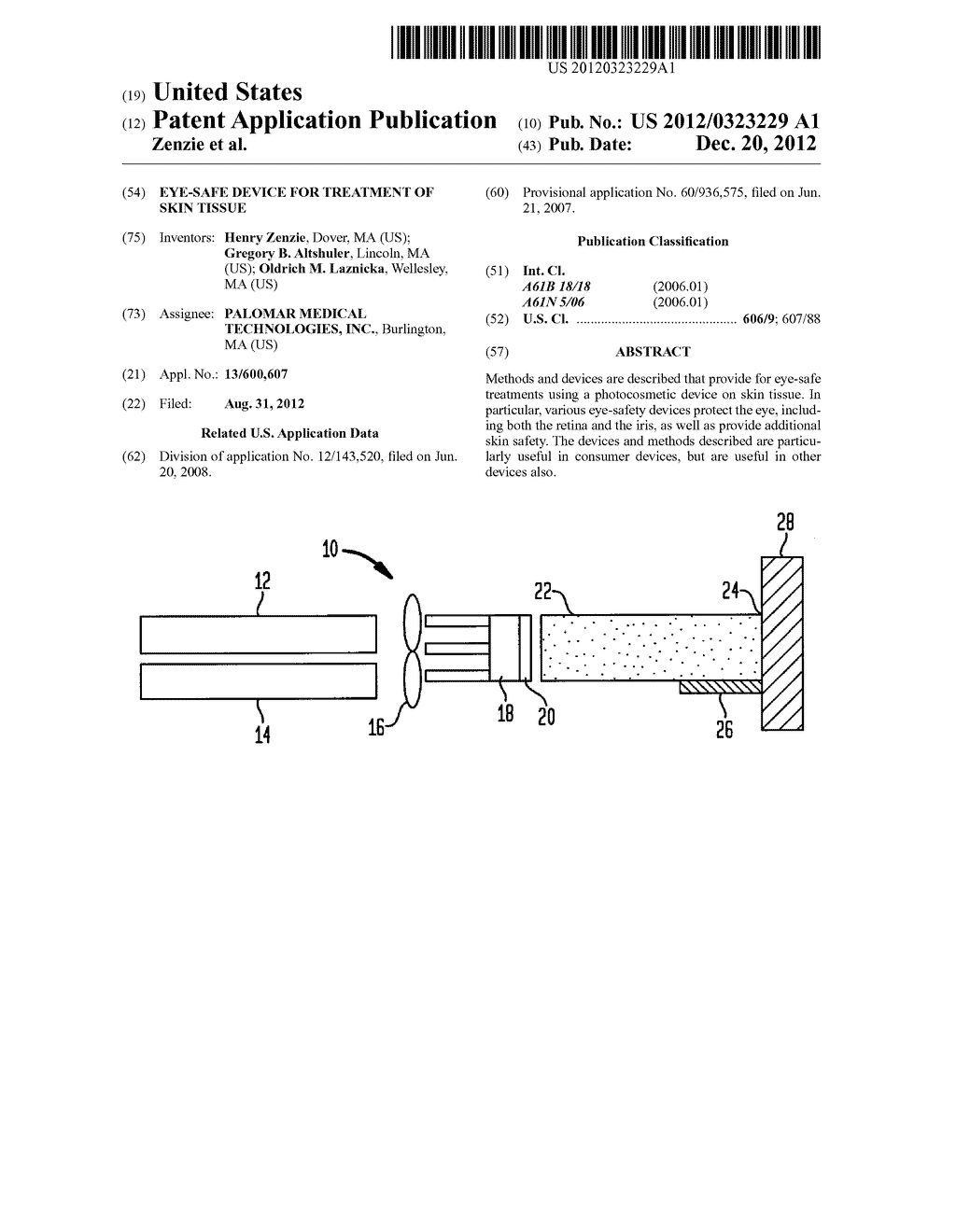 EYE-SAFE DEVICE FOR TREATMENT OF SKIN TISSUE - diagram, schematic, and image 01