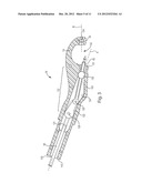 SUTURING ASSEMBLY PROVIDING BI-DIRECTIONAL NEEDLE MOVEMENT THROUGH     UNI-DIRECTIONAL ACTUATOR MOVEMENT diagram and image