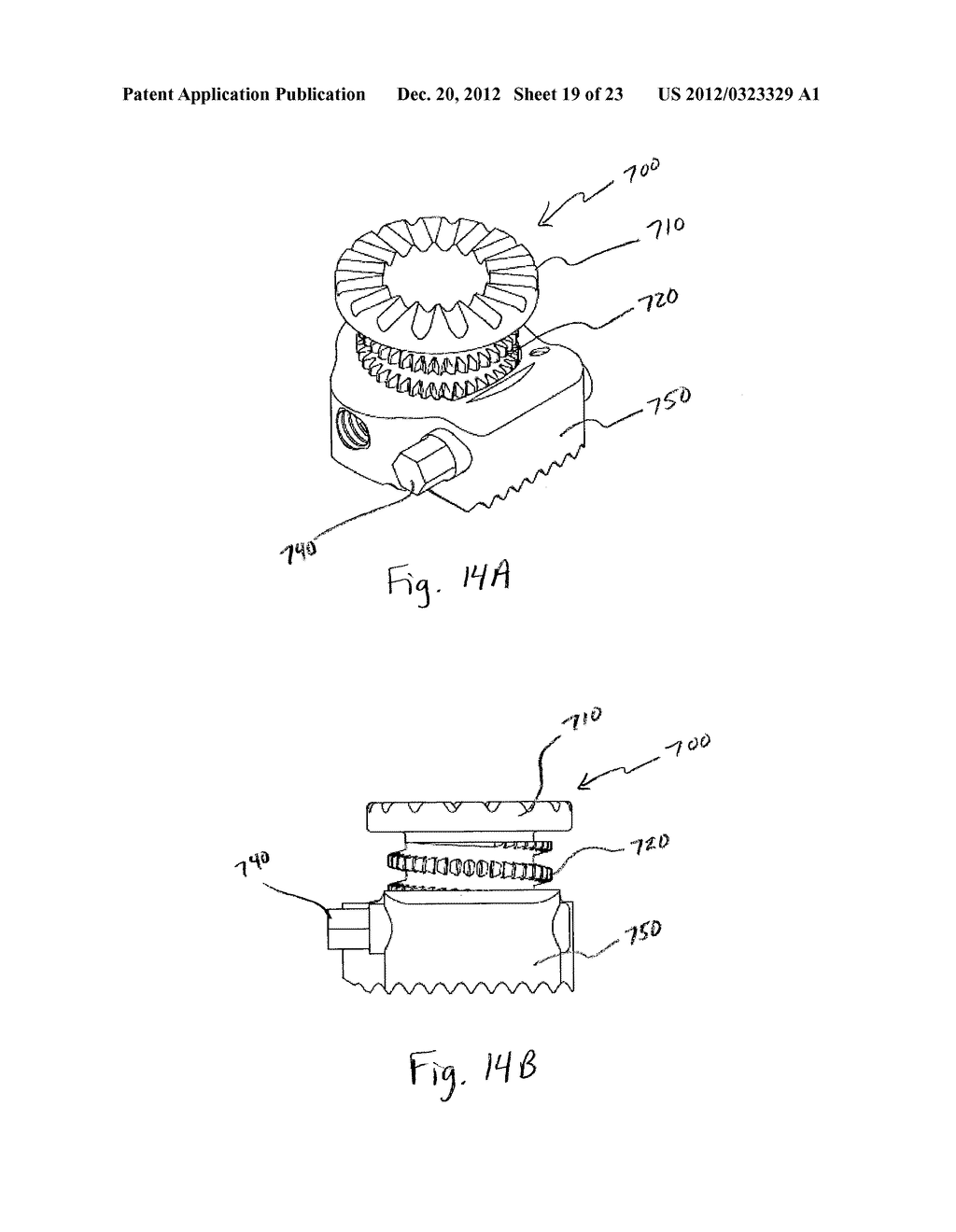 METHODS AND APPARATUSES FOR VERTEBRAL BODY DISTRACTION AND FUSION     EMPLOYING A COAXIAL SCREW GEAR SLEEVE MECHANISM - diagram, schematic, and image 20