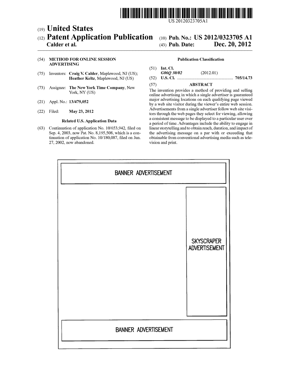 Method For Online Session Advertising - diagram, schematic, and image 01