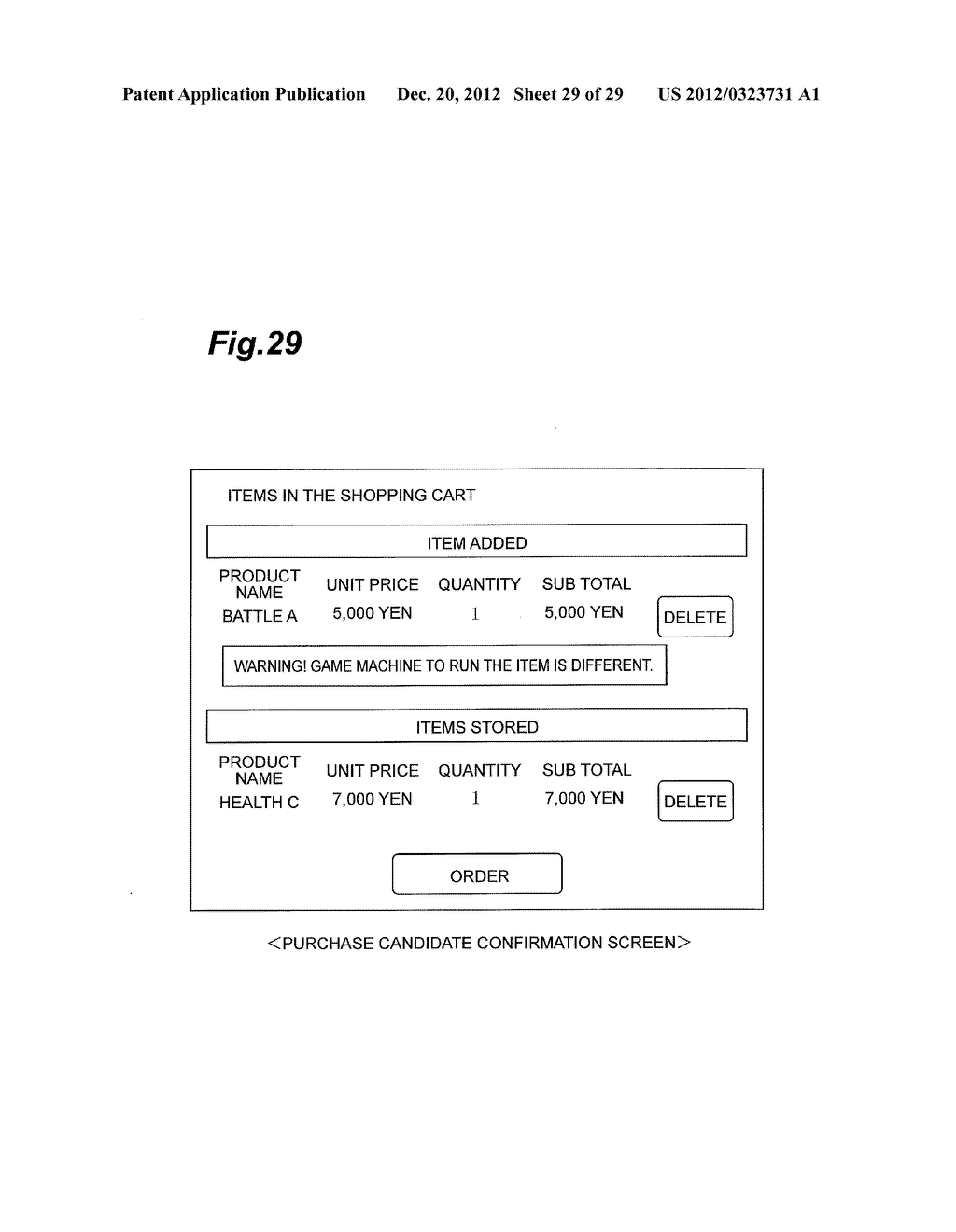 SYSTEM FOR DETERMINING APPROPRIATENESS OF PRODUCT SCHEDULED FOR PURCHASING - diagram, schematic, and image 30