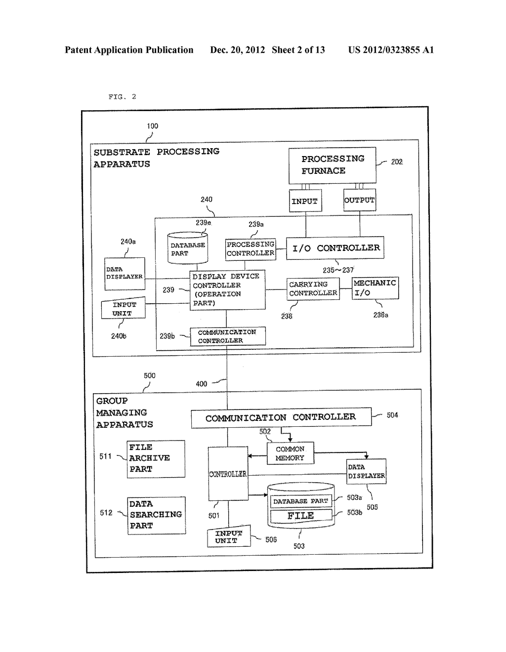 SUBSTRATE PROCESSING SYSTEM AND GROUP MANAGING APPARATUS - diagram, schematic, and image 03
