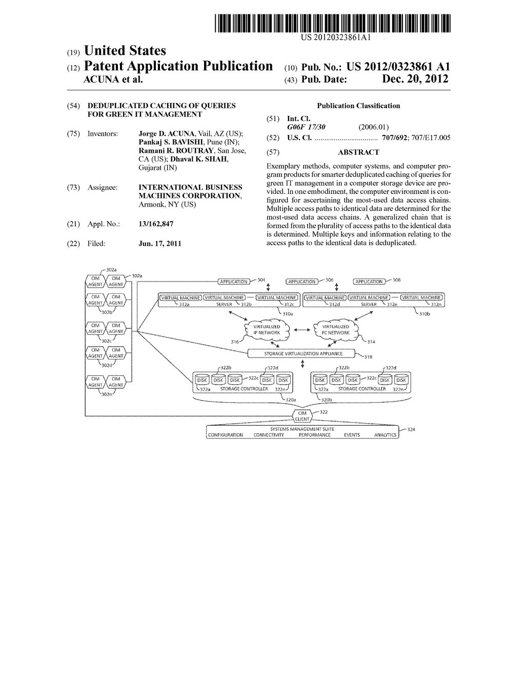 DEDUPLICATED CACHING OF QUERIES FOR GREEN IT MANAGEMENT - diagram, schematic, and image 01